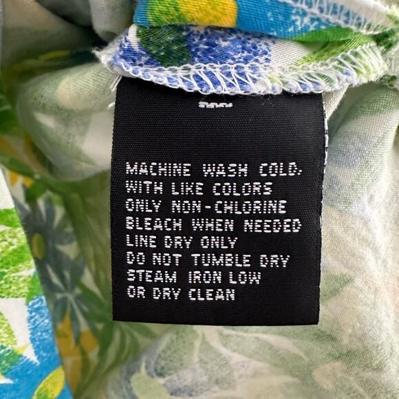 Kathy Van Zeeland Green & Blue Floral Mini Dress Womens Size Medium - Picture 3 of 6